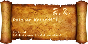 Reizner Kristóf névjegykártya